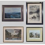 Four framed prints