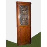 Victorian mahogany free standing corner cabinet