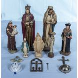 A collection of religious figures