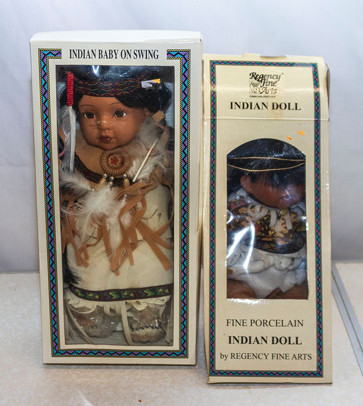 Two American Indian dolls