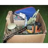 Box of assorted gardening tools