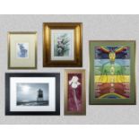 Five framed prints