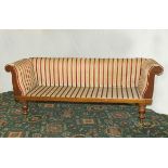 Victorian mahogany sofa, in need of restoration.