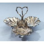 A Walker & Hall silver plated hors d'ouevres dish