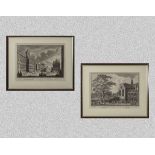 Two French engravings, 29cm x 38cm and 31cm x 43cm