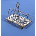 An Ellington silver plated toast rack