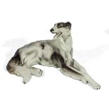 A Vienna porcelain greyhound figure