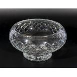 A heavy crystal glass fruit bowl