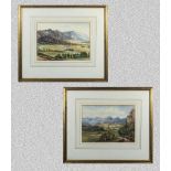 E A Fraser - A pair of framed Victorian watercolours of Stirling Castle and landscape from