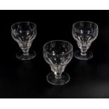 Three glass rummers