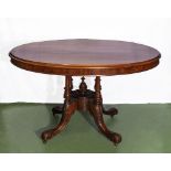 Victorian mahogany breakfast table 120cm wide x 69cm high