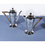 Walker & Hall silver plated chocolate pot and hot milk