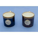 Two porcelain cabinet cups with Emperor Napoleon cameos