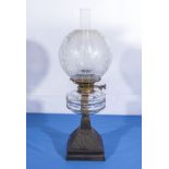 A Victorian cast oil lamp