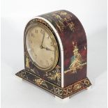 An antique decorated tortoiseshell clock, circa 1900