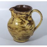 Agate ware pottery cider jug