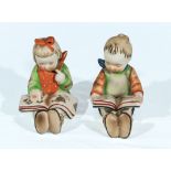 A pair of Hummel style figures 14cm tall