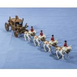 Vintage 1953 Crescent Model Coronation Coach And Horses Set