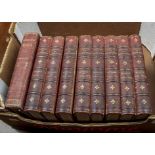 Eight volumes of History of British Birds and British Birds by Hudson