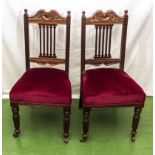 A pair of Victorian dining chairs
