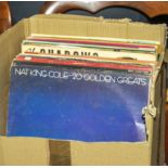 A box of LP albums 60s - 80s
