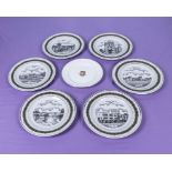 Six Kelso commemorative plates and one other