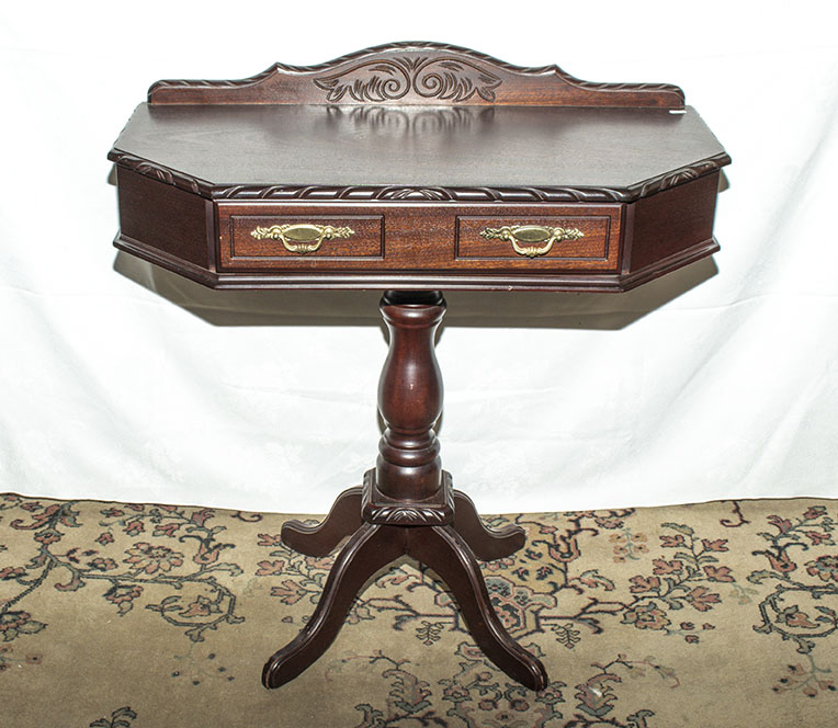 A vintage hall table