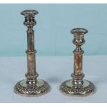 Two silver plated candle sticks