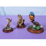 Three Border Fine Arts figure groups of birds