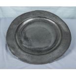 An 18th century pewter charger