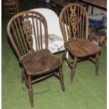 Two kitchen chairs and bedroom chair