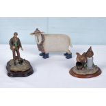 Two Border Fine Arts figure groups and a sheep