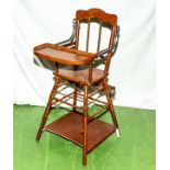 A vintage high chair