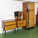 A retro three piece bedroom suite
