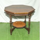 An Edwardian mahogany window table