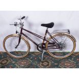 A lady's vintage 18" Raleigh 5 gear bicycle as new