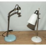 Two anglepoise lamps