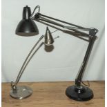 Two anglepoise lamps