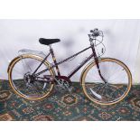 A lady's vintage 18" Raleigh 5 gear bicycle as new