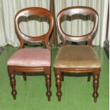 2 balloon back chairs Victorian.