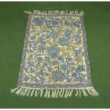 Kashmiri hand stitch wool chain rug 89cm x 58cm