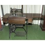 A Singer treadle sewing machine