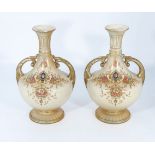 A pair of Crown Devon vases