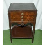 Waring & Gillow Edwardian mahogany side table with three drawers