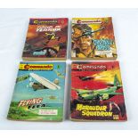 18 vintage Commando comics, all 1/- No 231/252