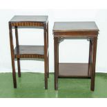 A wash stand and a two tier side table