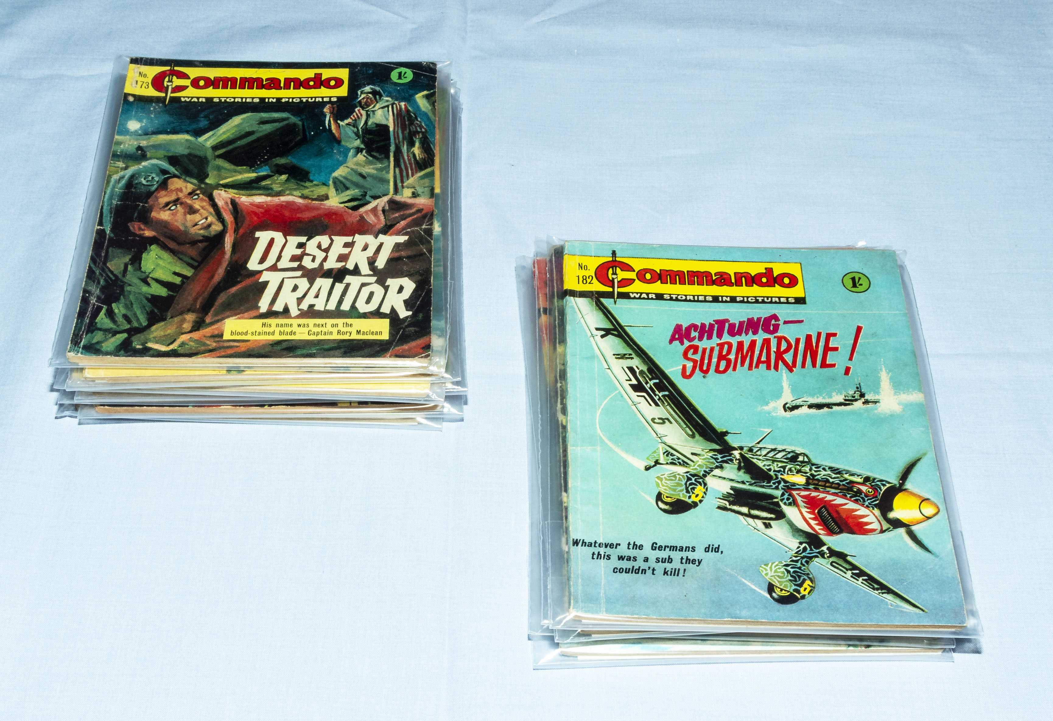 12 vintage Commando comics all1/- Numbers 173/187