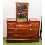 A mahogany dressing table