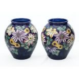 A pair of Moorcroft Royal Tribute ovoid vases designed by Rachel Bishop, 11" high Provenance -