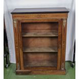 Victorian inlaid walnut and mahogany pier cabinet 30" x 38" x 21"